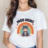 Funny Baby Hippo Moo Deng Tshirt Women Men Fashion T-shirt Streetwear Kawaii Cartoon T Shirt Harajuku Y2k Tee Tops Mange Clothes