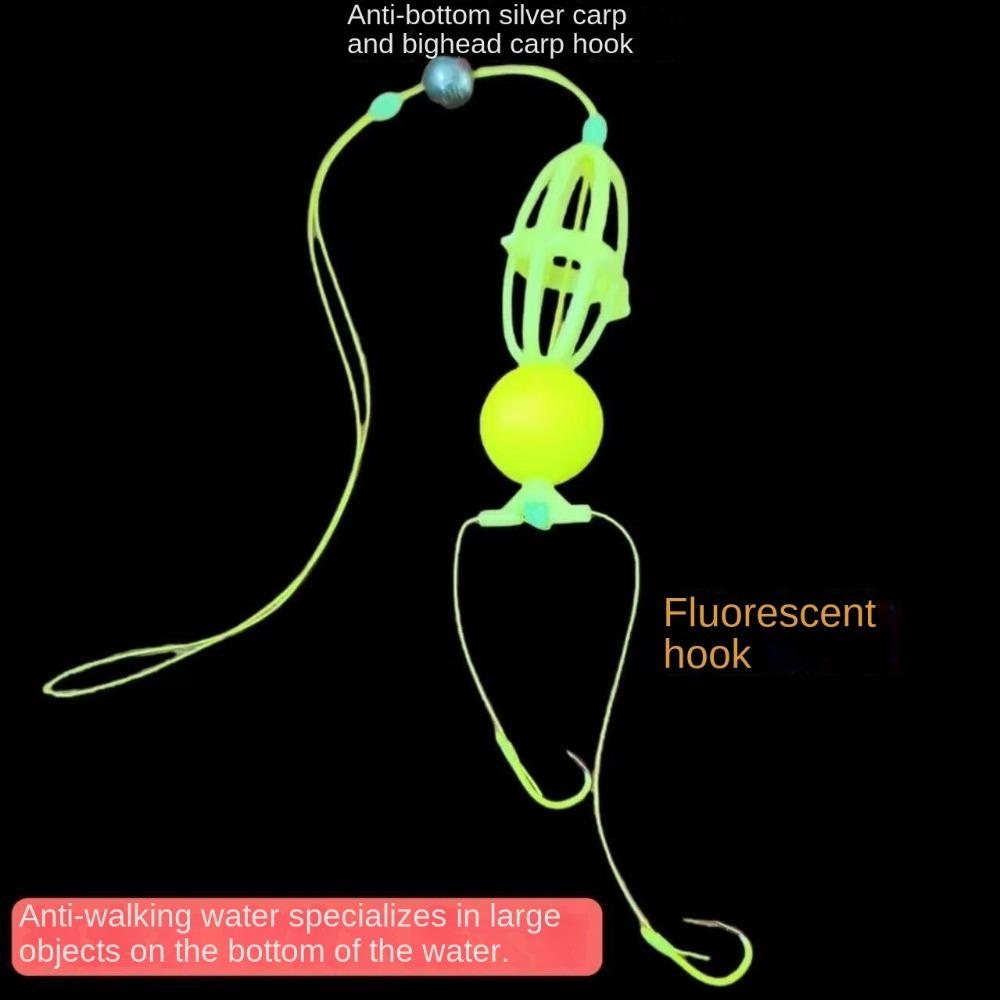 String Hook Fishing Bait Cage Carbon Steel Fishing Spring Bait Cage Line Group Feeder Sinker Sea