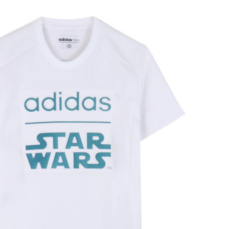 adidas Мужская футболка с коротким рукавом и круглым вырезом Neo Sports, пуловер, топы, белая, DW8173