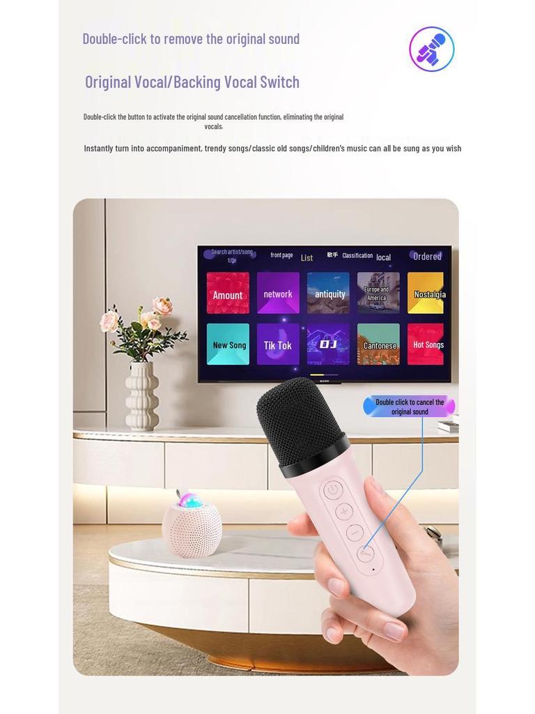 Z1 Портативная Bluetooth колонка и микрофон «все в одном» со светодиодной подсветкой