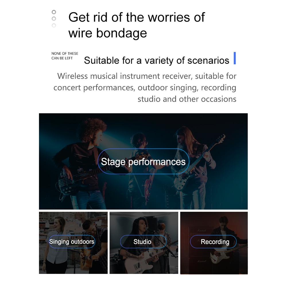 Беспроводная гитарная система, перезаряжаемый гитарный передатчик, приемник, УВЧ, регулируемая громкость для