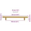 Furniture Handles 10 pcs Golden 160 mm Stainless Steel