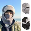Ear Cap Top Hats Bomber Hat Ball Hat Man Snow Peak Big Size Faux Fur Hat Winter Hat Outdoor Cold Hat Ski Mask Hat with Earflaps