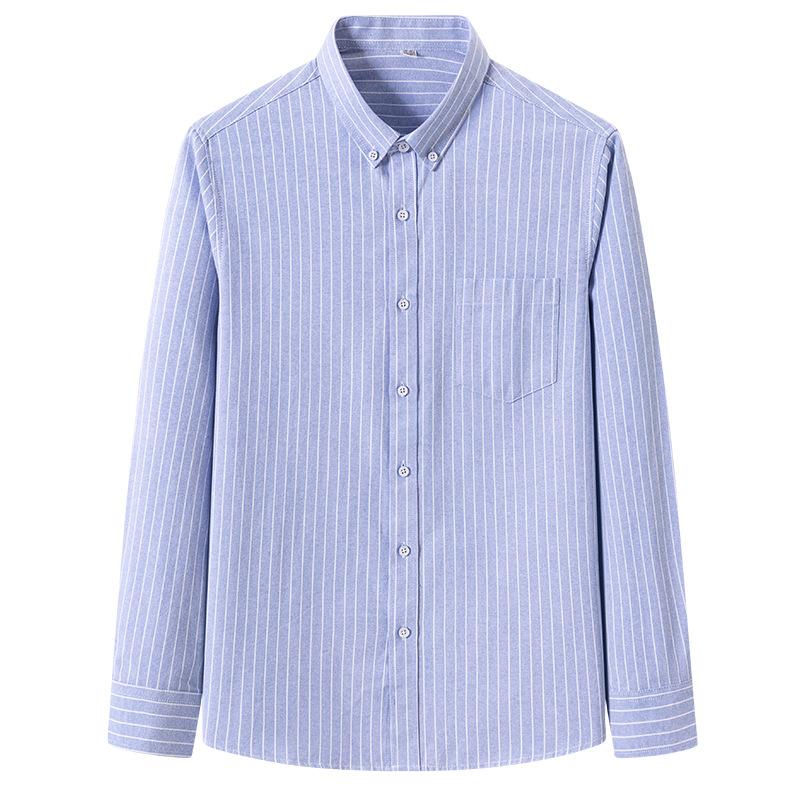 Мужская рубашка с длинным рукавом из хлопка Оксфорд Business Casual