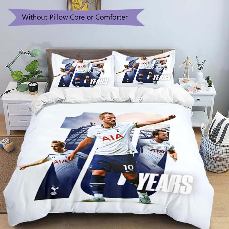 3pcs Harry Kane1 Design Cover Set - HD Printed Bedding with 1 Cover and 2 Pillowcases - Perfect for Home and Dorm Decor