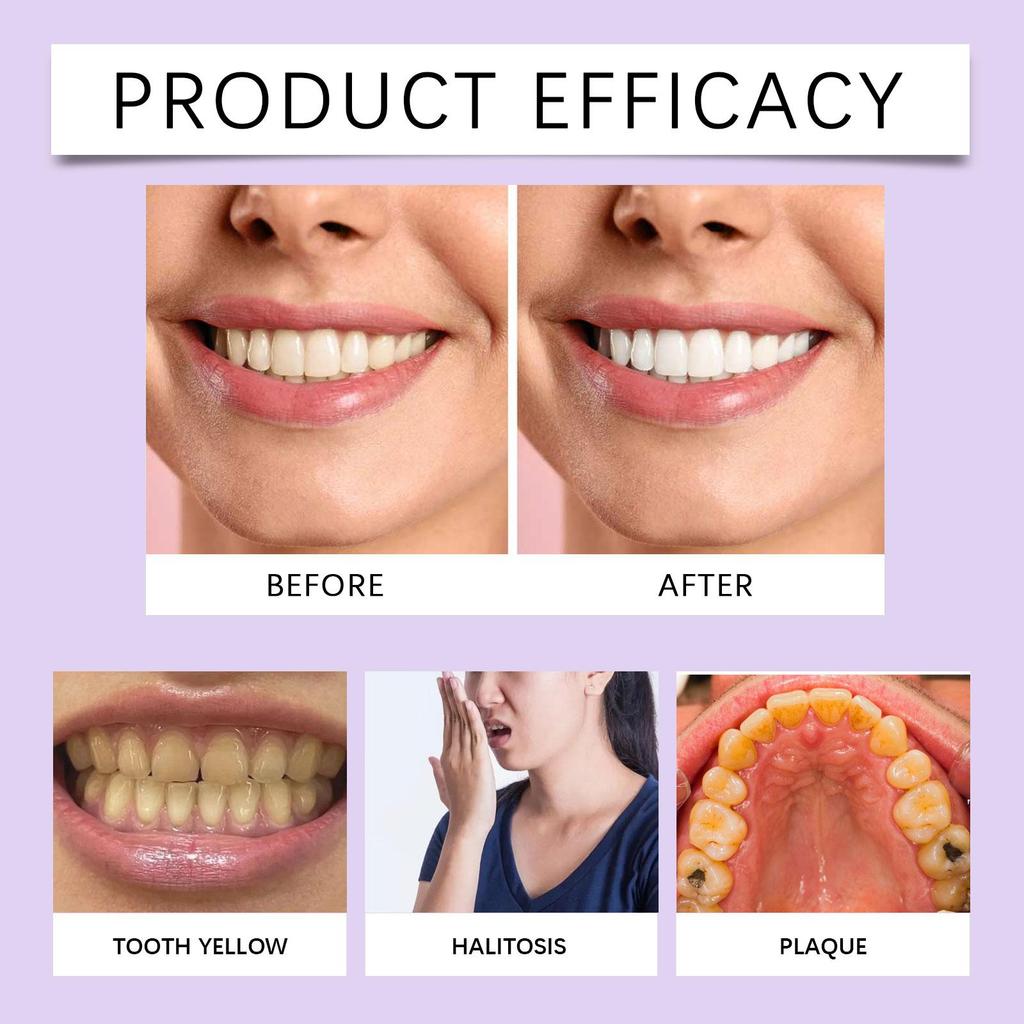 Deep Cleansing Lavender Tooth Powder, Suitable for Both Men and Women, Designed for Fresh Breathing, Perfect for Travel.