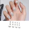 24Pcs Useful Detachable Manicure Accessories Stickers Winter Autumn Temperament Butterfly False Nail Tips for Salon