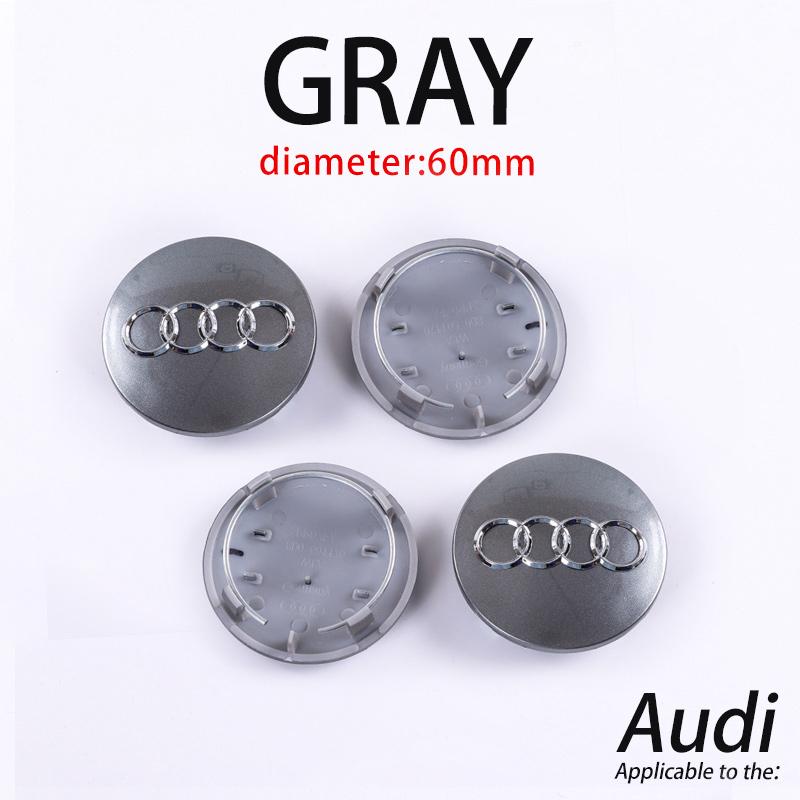 Wheel Center Cap Hub Covers Badge For 4s Car Styling A3 A4 A5 A6 A7 A8 Q5 Q7 RS 60mm 61mm 68mm 69mm 4B0601170A Car Accessoriess4