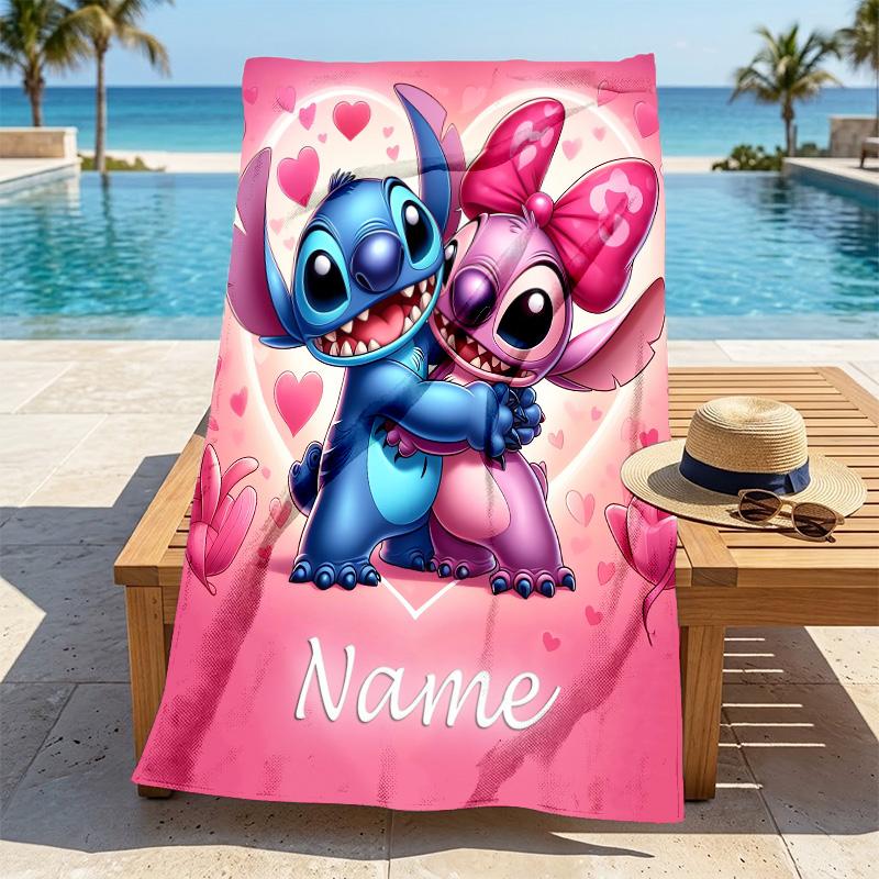 Custom Name Island Paradise Stylish Digital Printing Beach Towel Quick‑Drying Absorbent Blanket for Beach Pool Gym Travel