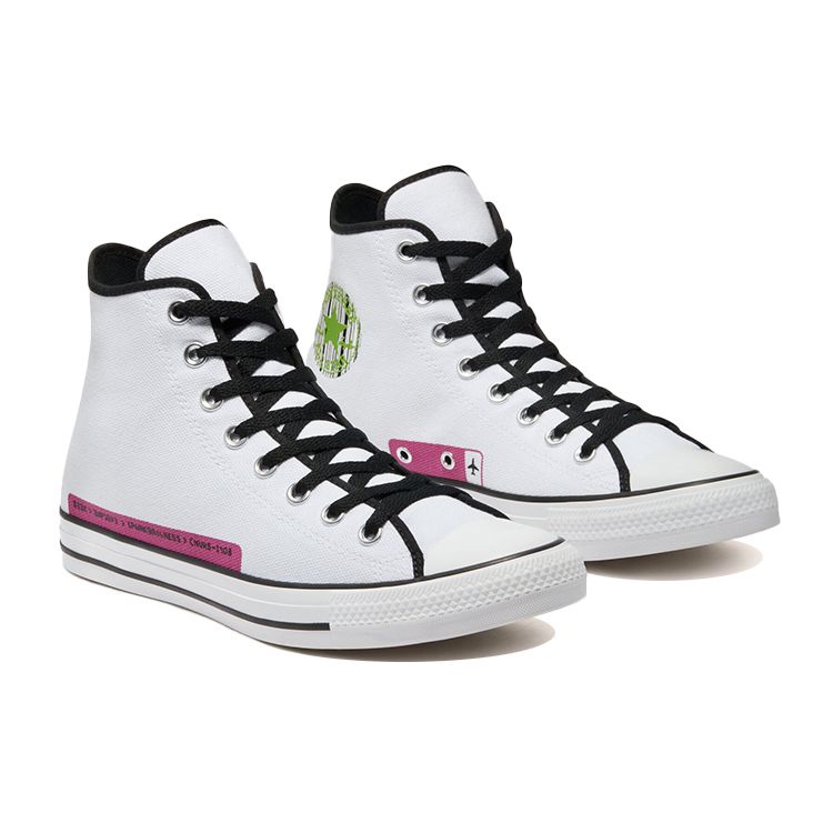 Converse Chuck Taylor All Star High Dramatic Nights - Кроссовки унисекс белые черные Bold-Wasabi 170851F