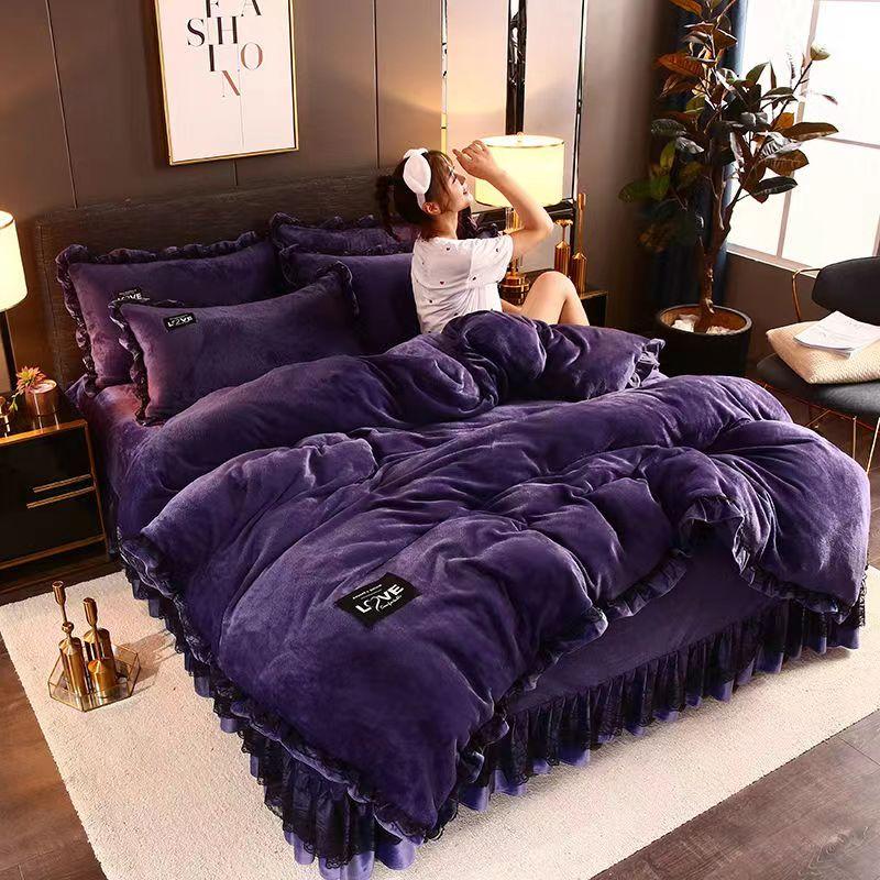 Размер King/Queen Size/полноразмерный пододеяльник, комплект наволочек из плотного хлопка, простое постельное белье для спальни, высокое качество