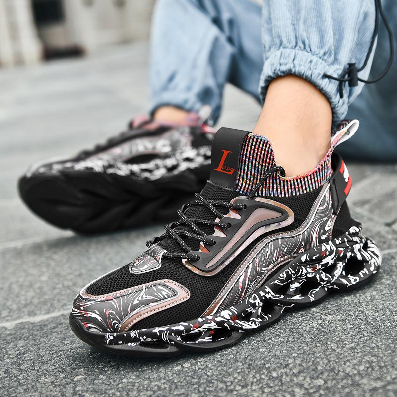 Men's Sneakers Running Shoes Breathable Outdoor Walking Sports Shoes Lightweight for Men Comfortable Athletic Training Footwear