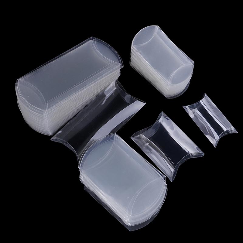 50шт форма подушки прозрачная коробка конфет из ПВХ упаковка подарочная коробка свадебная вечеринка пользу