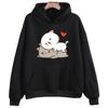Peach Cat Goma Mochi Cartoon Print Hoodie Kawaii Cartoon Women's Clothing Femme Korean Style Sweatshirt Harajuku Hoody  Female