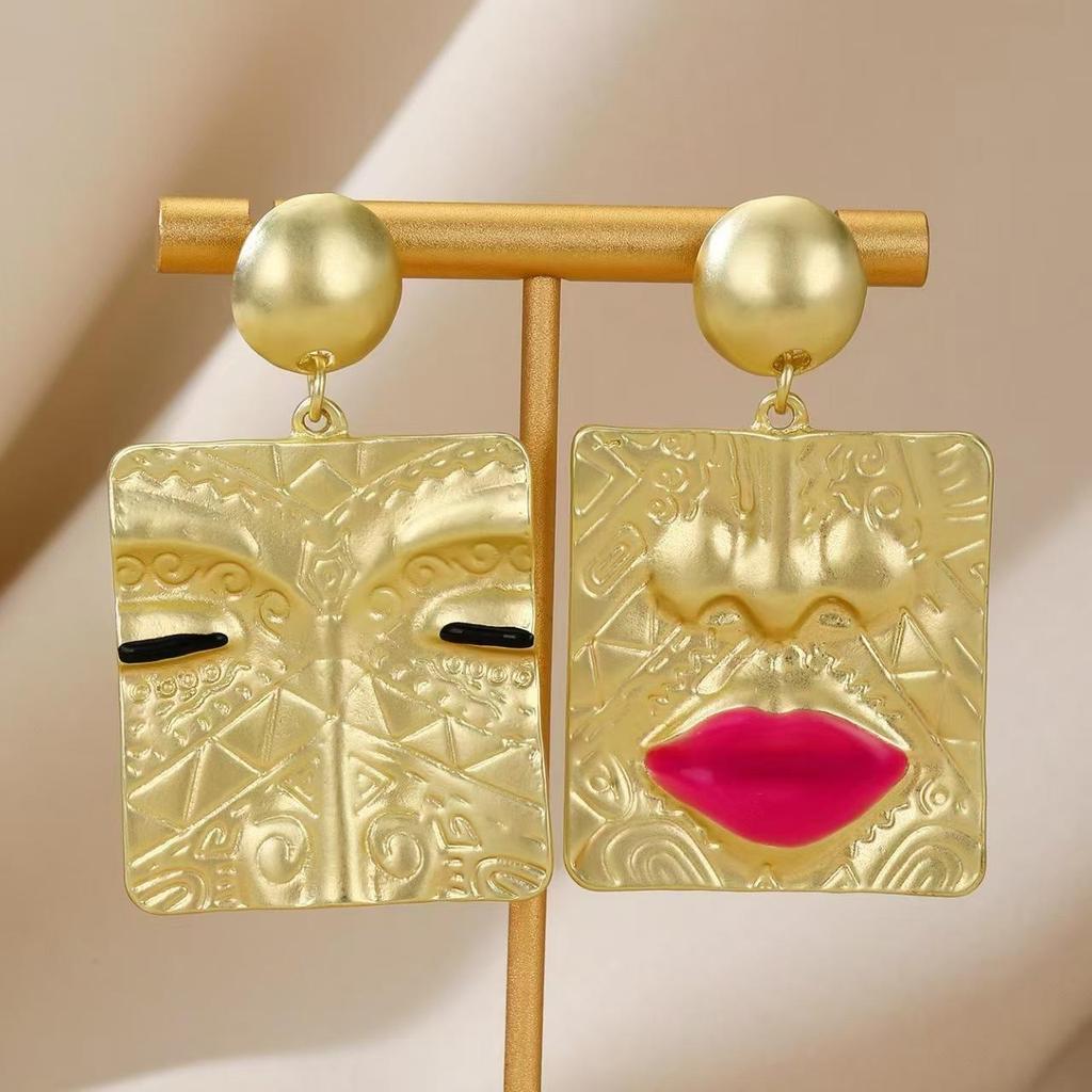 Ретро модный дизайн Sense квадратное лицо в форме сплава серьги для женщин вечеринка