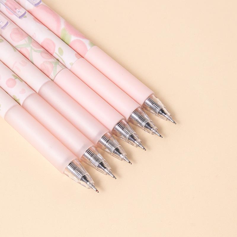 Розовая ручка-клик Tulip с быстросохнущими чернилами 0.5 - Стильная ручка для экзаменов и практики