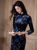 Elegant Velvet Retro Cheongsam Dress - 2025 New Style, Improved Design, Young & Sophisticated