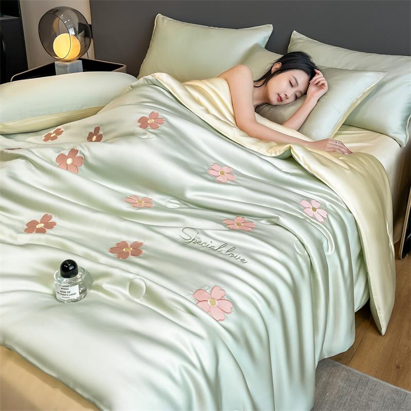 Принцесса Версия Летнее Прохладное Одеяло Мягкий Выстиранный Ледяной Шелк Машинная Стирка Для Женщин Девушек Одеяло с Кондиционером Одеяло Постельное Белье
