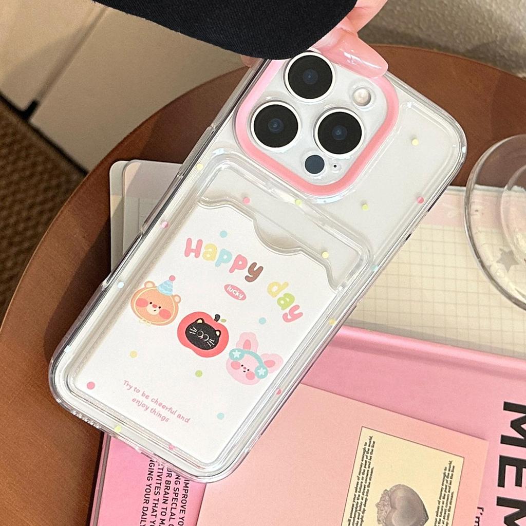 Чехол-картхолдер для телефона Apple MVUCA с красочным мультяшным принтом в горошек