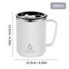 New 500ml/17oz 304 Stainless Steel Milk Coffee Mug Double-Wall Insulated Anti Scalding Water Cup With Lid&Handle Tumble