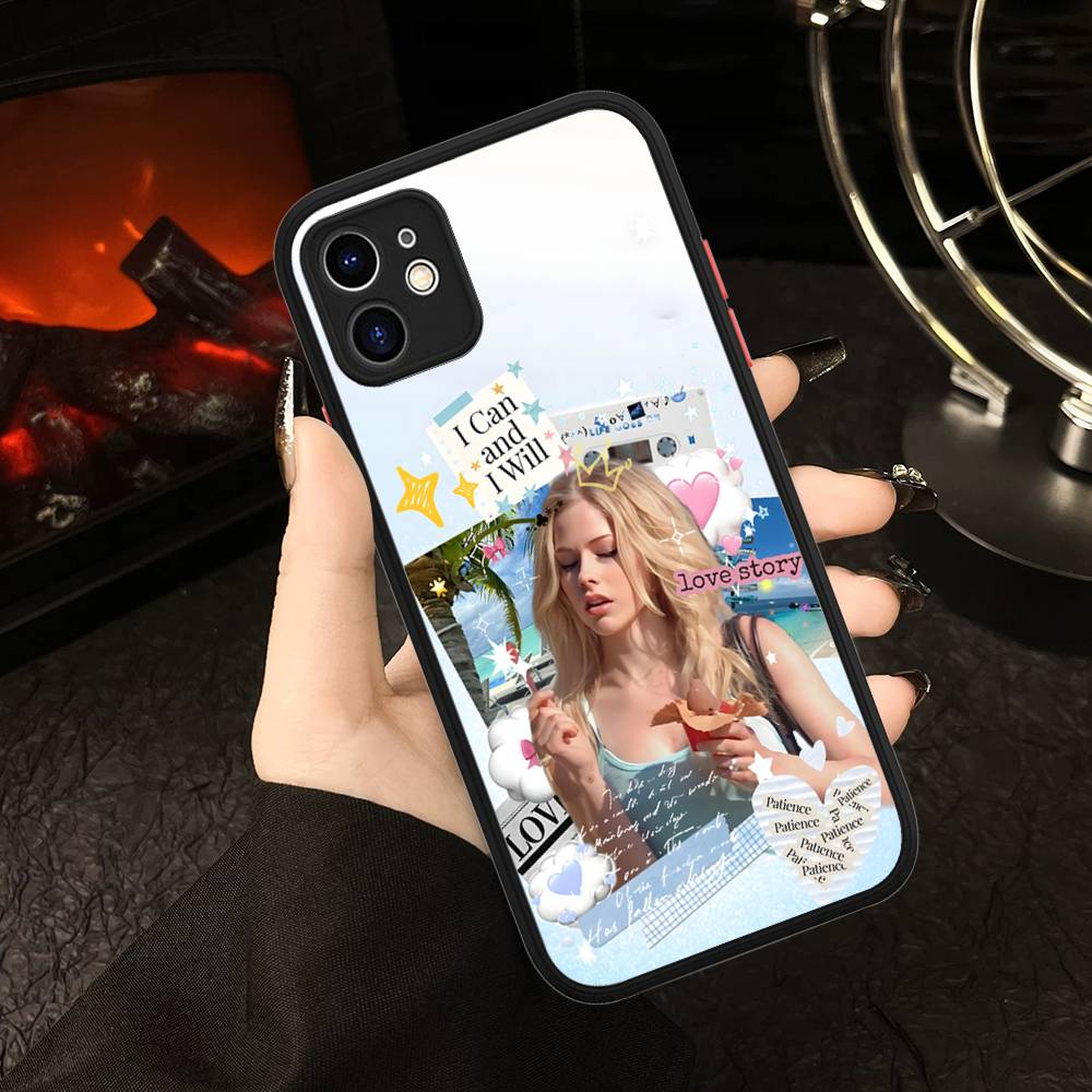 Avril Ramona Lavigne Phone Case For IPhone 16e 16 15 14 13 12 11 Pro Max X XS Max Plus Matte Clear