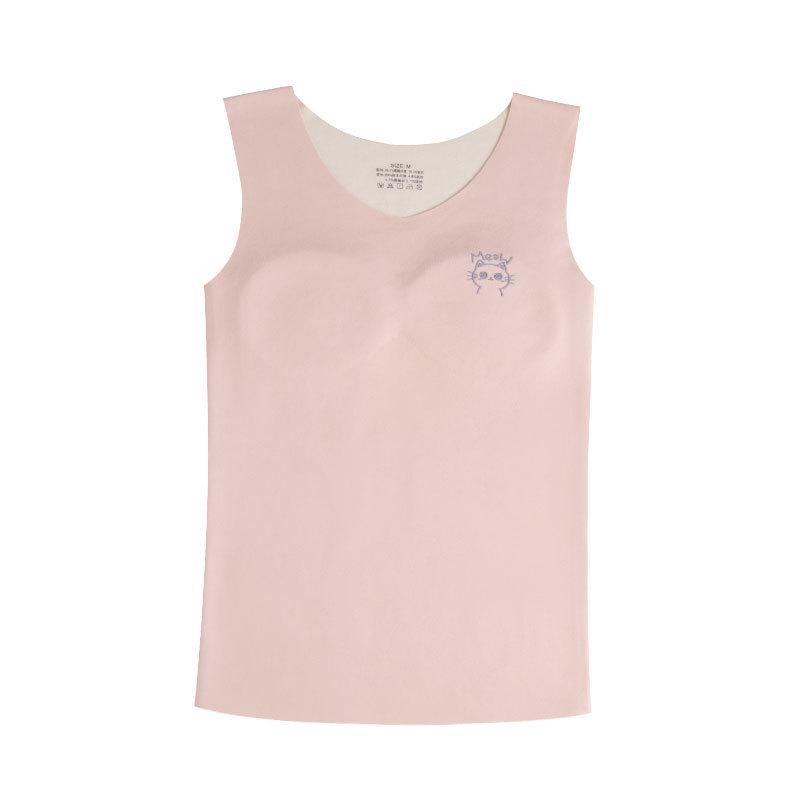 Girls' Seamless Thermal Vest with Chest Pad - Autumn/Winter