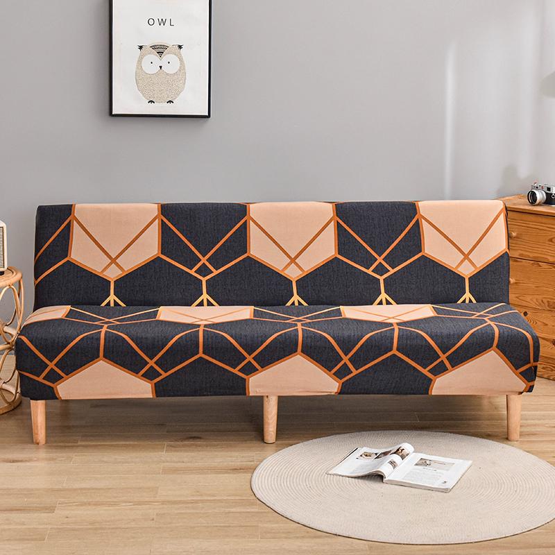 Чехол на футон без рукавов с цветочным принтом, эластичный чехол на диван-кровать, защитник мебели без подлокотников с эластичным низом, 1 шт.