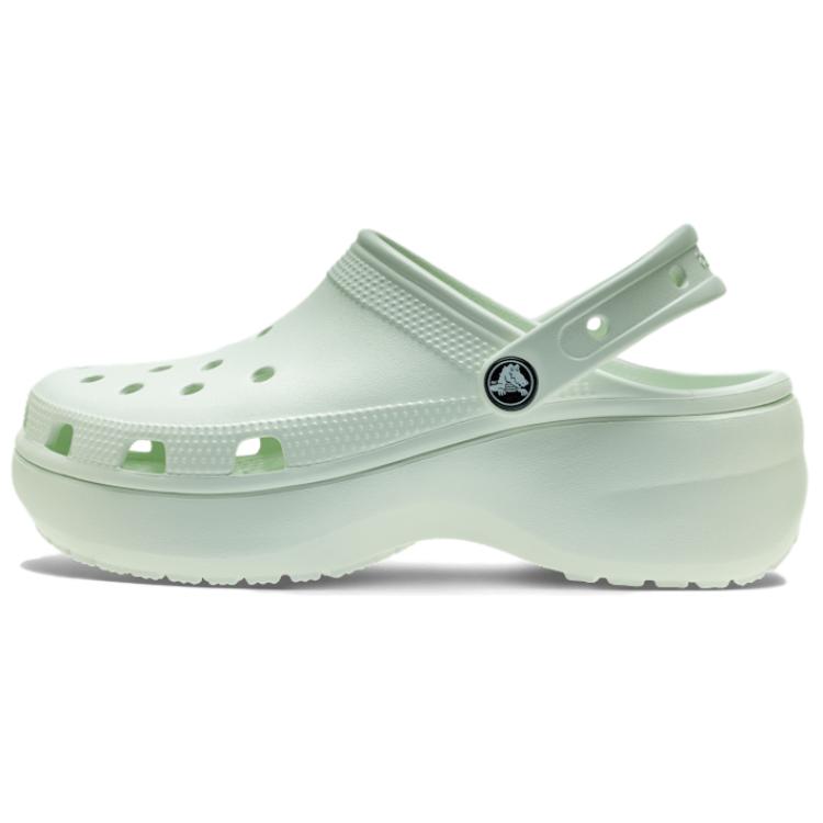 Crocs Classic Platform Clog Comfortable Simple Clogs Women Clogs Light-Green 206750-3YF