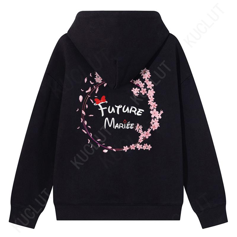 Fashion Team Bride Pullover Hoodies French Woman Bridal Wedding Hoody Outerwears Bachelorette Hen Party EVJF Hooded Sweatshirts
