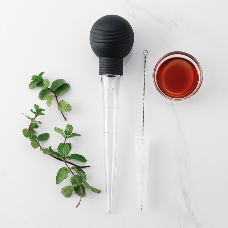 Multipurpose Turkey Flavor Injector Home Cook Turkey Seasoning Injector with Clean Brush Easy To Clean And Store