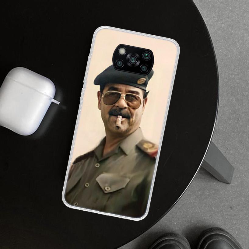 Etui Fashion Saddam Hussein Iraq Arabic Phone Case Cover for Xiaomi Poco X6 X5 X7 Pro F7 Ultra Redmi 15C 15 13C 13 12C 12 10C 10