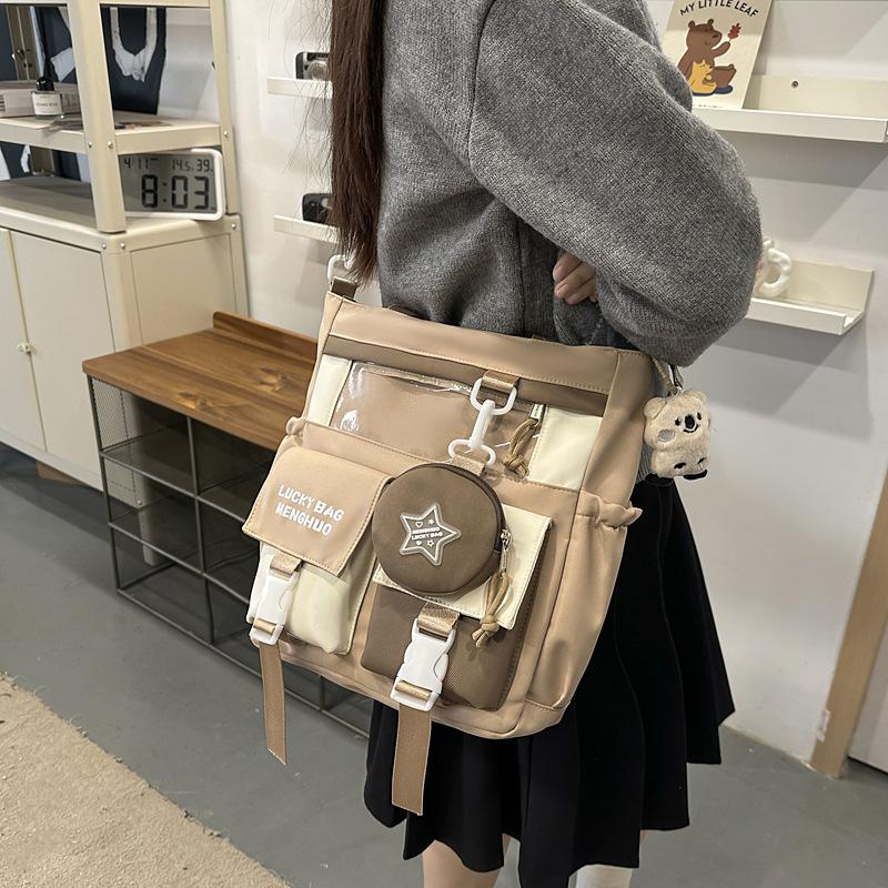 Новая сумка для обучения и репетиторства в стиле Harajuku, повседневная, для поездок на работу, большая, на плечо, через плечо