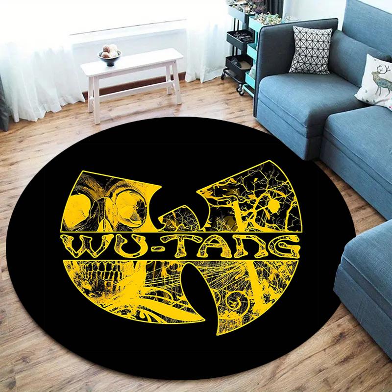 Круглый ковер Wu-Tang Clan, Ковер для гостиной, спальни, дивана, игровой комнаты, Нескользящий коврик для пола