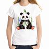 Fashion Women S Short Sleeve T-Shirt Panda Eating Bamboo Awesome Animal Girl S Tshirt Harajuku