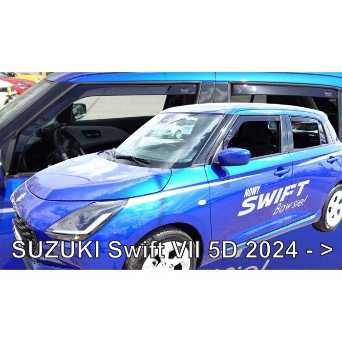 Déflecteurs d'air Heko Suzuki Swift (Depuis 2024), 5 portes, Teinté fumé, Montage facile