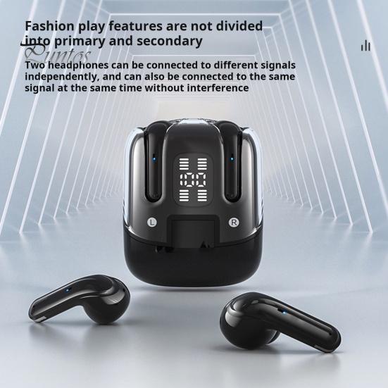 Беспроводные наушники с поддержкой Bluetooth, светодиодный дисплей, стереозвук, шумоподавление, водонепроницаемые наушники-вкладыши, гарнитура с сенсорным управлением