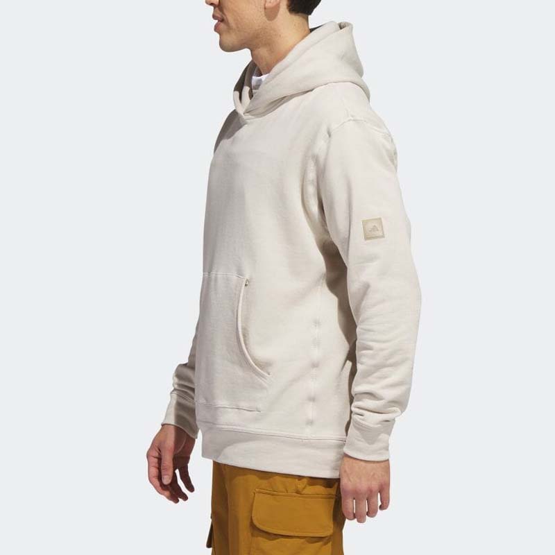 adidas Толстовка с капюшоном с длинным рукавом и логотипом на спине, мужская толстовка с капюшоном, прозрачно-коричневая HS3203