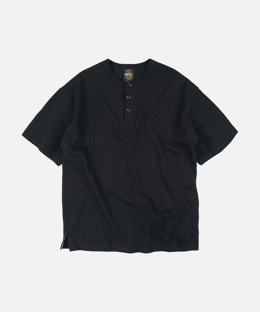 FRIZMWORKS Henley Neck Half Tee _ Black