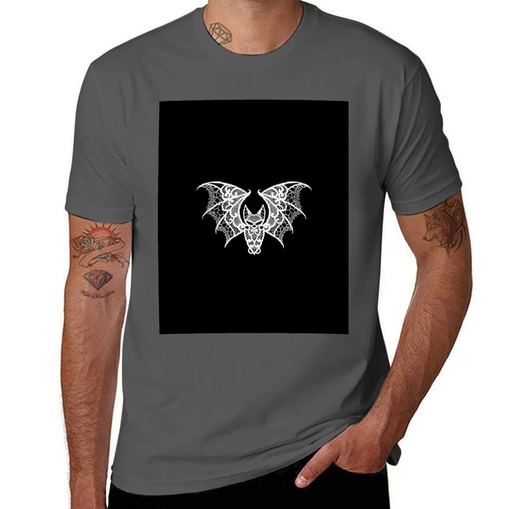 Lace Bat Tshirt Utility Work Short Sleeve Top