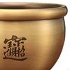 Bai Fu Golden Treasure Basin Statue Decorations Chinese Box Wealth Fruit Money Pot Copper