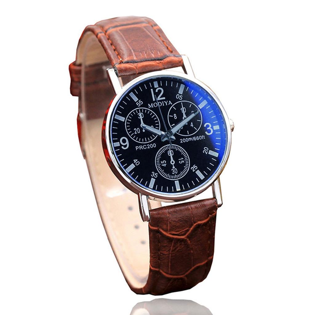 Six Pin Watches Quartz Men's Watch Blue Glass Belt Watch Men