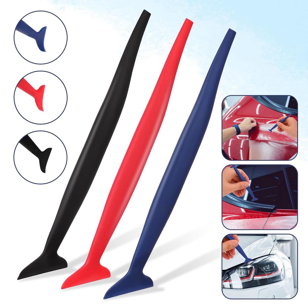 Hariendny Набор из 3 ракелей для виниловой оклейки автомобиля, набор инструментов для виниловой оклейки автомобиля 3 в 1, инструмент для тонировки окон