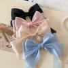 1/4 шт. Большие заколки-банты для волос во французском стиле однотонные банты из шелковой ленты заколка-автомат аксессуары для волос для женщин девушек