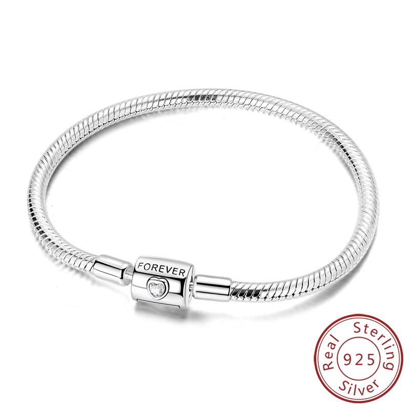 Authentic Original Bracelet High Quality Fine Jewelry Bangle Copper Metal Charm Bead Component Bracelet High Quality Fine Jewelry 17-20CM Love Cross