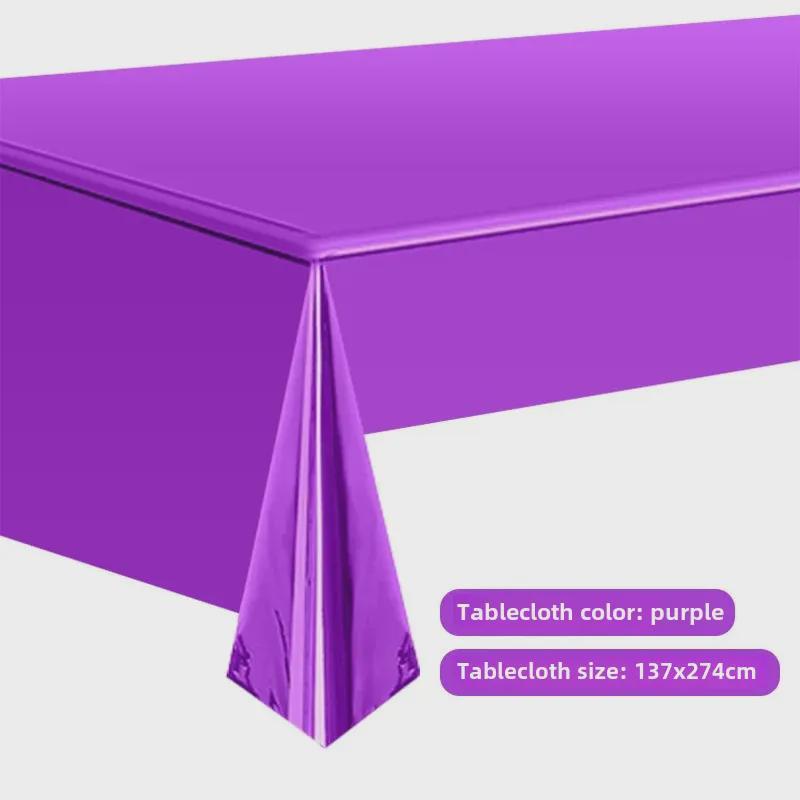 Новая одноразовая скатерть из алюминиевой пленки Cross-Border Gold & Rose Gold (137x274 см) – Товары для вечеринок