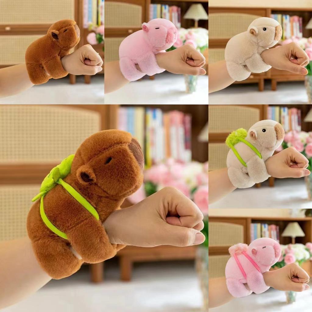 Kapibala Pony Ring Bracelet Capybara Doll Plush Toy Creative Bicycle Doll Entertainment Funny Grab Machine