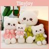Plush Cat Toy Doll Bow Dress Kitty Stuffed Animal Cartoon Home Ornament Gift