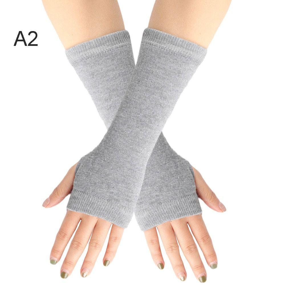 Accessories Cosplay Party Knitted Fingerless Gloves Stripes Mittens Elasticity Gloves Half Finger