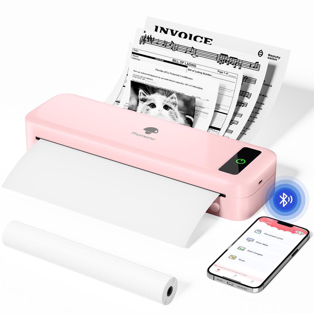 Phomemo M08F A4 черно-белый термопринтер - мини-домашний офис и принтер для татуировок