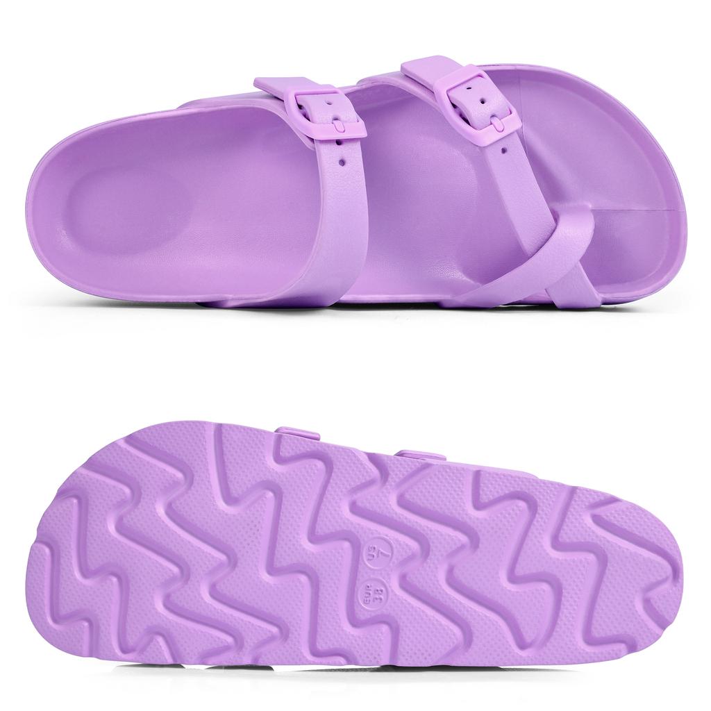 Модные сандалии с двойной пряжкой Fashion Smile Мужские EVA шлепанцы на плоской подошве Мужские удобные шлепанцы Мужские легкие сандалии на толстой нескользящей подошве Для женщин